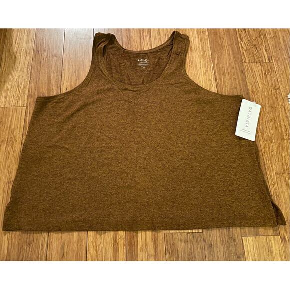 ATHLETA UPTEMPO ll TANK MAHOGANY HEATHER SIZE 2X NWT PILATES YOGA ATHLEISURE $55 - Picture 2 of 5